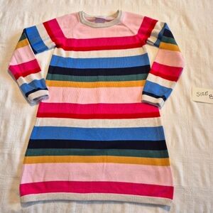 Hanna Andersson girls size 130 or 8 striped sweater dress long sleeve VGUC